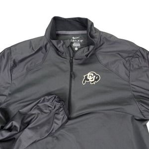 Nike Colorado Buffs Windbreaker Mens Large Gray Quarter Zip‎ Long Sleeve